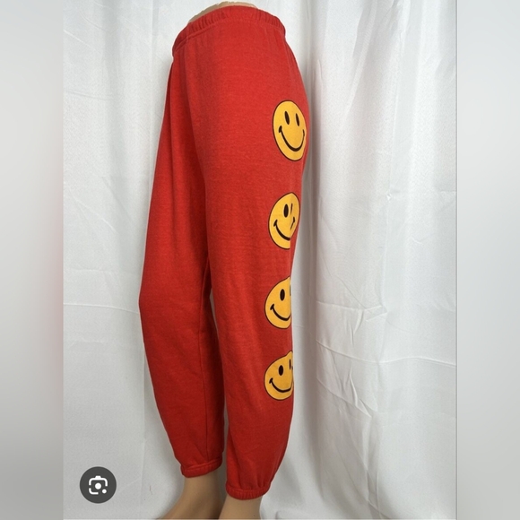 Red ♥️ Aviator Nation Sweatpants Smiley - Picture 3 of 4
